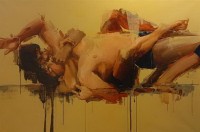 Khalid Khan-Kaay, 39 x 58 Inch, Acrylic on Canvas, Figurative Painting, AC-KHKN-094